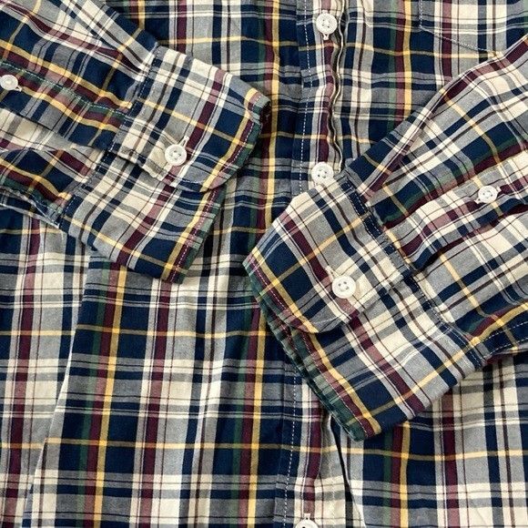 J.Crew Factory Men’s L Plaid Shirt Slim Fit Flex Long Sleeve Button Down - Picture 5 of 9